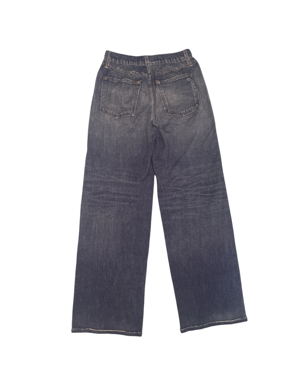 Rag & Bone Miramar Cotton Terry Wide-Leg Dark Indigo Sweatpants Jeans - Picture 2 of 6